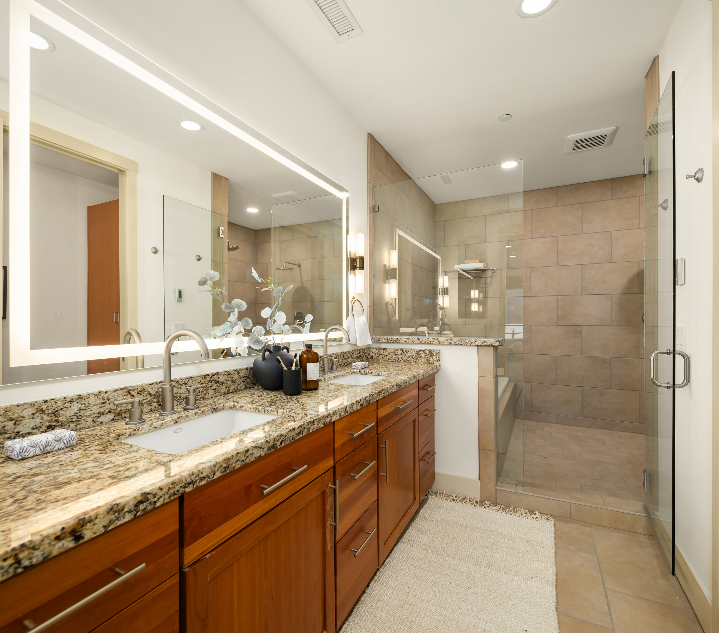 Primary bathroom with double vanity